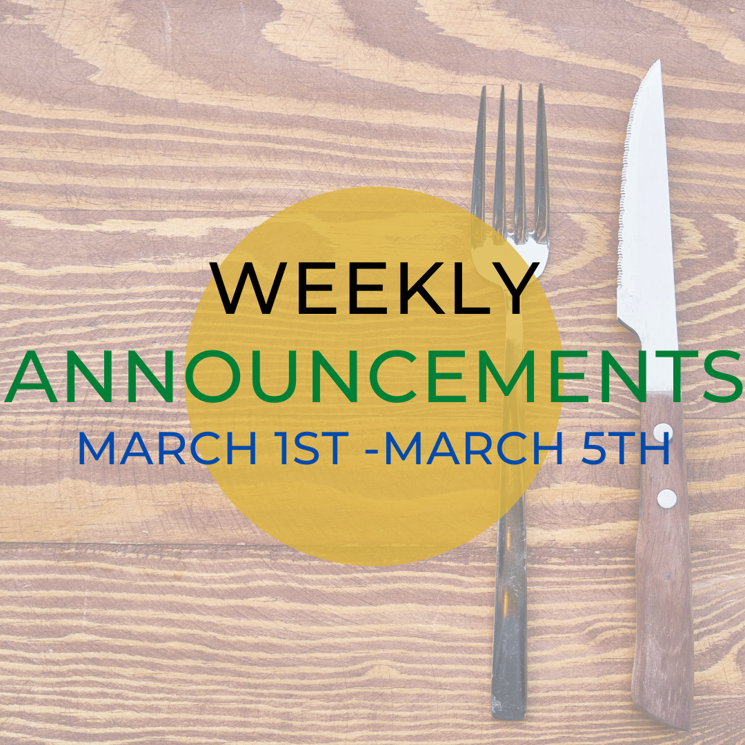 March 1st – March 5th Week